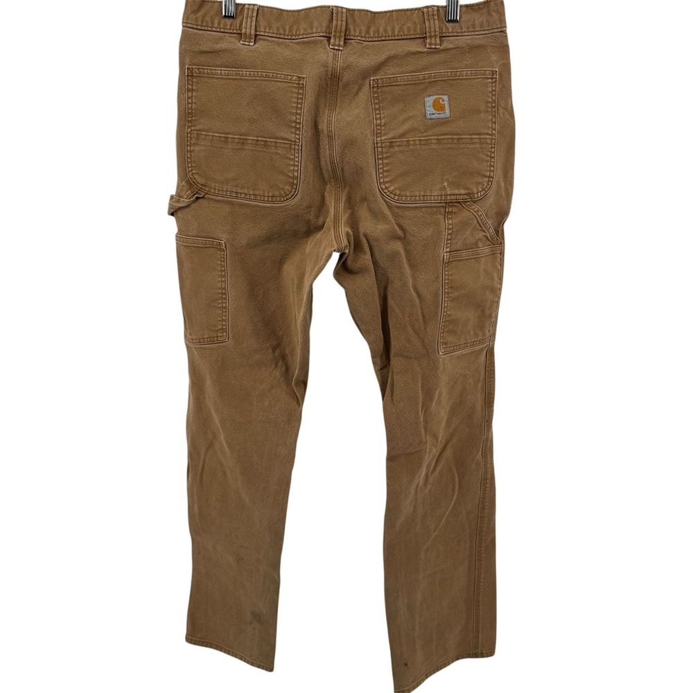 Carhartt Pants Mens 33x31 Brown Rugged Flex Relaxed Duck Carpenter BN3279-M